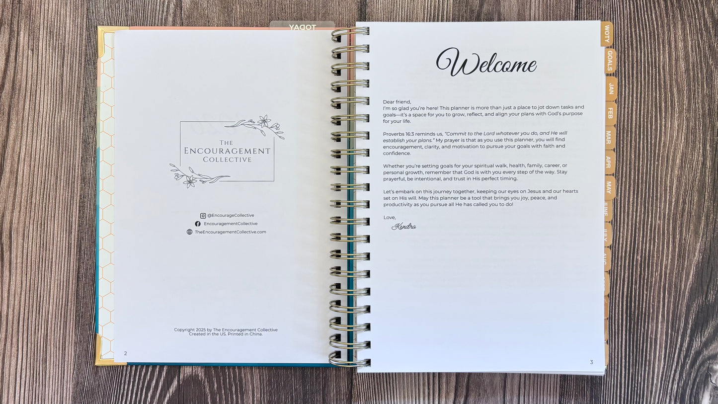Plans to Prosper 2026 Planner
