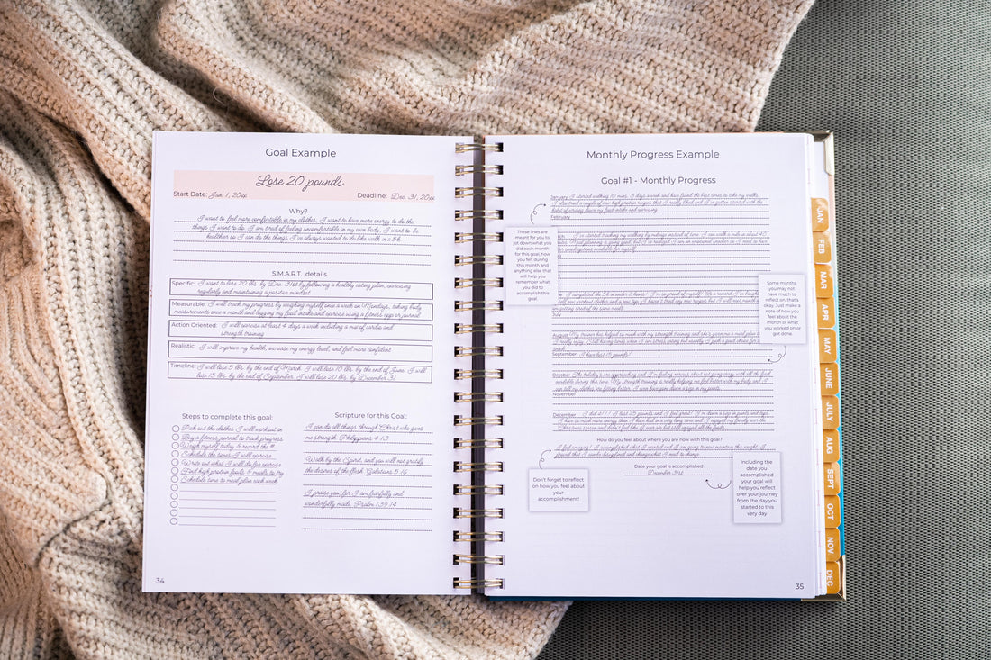 Plans to Prosper planner goal setting example